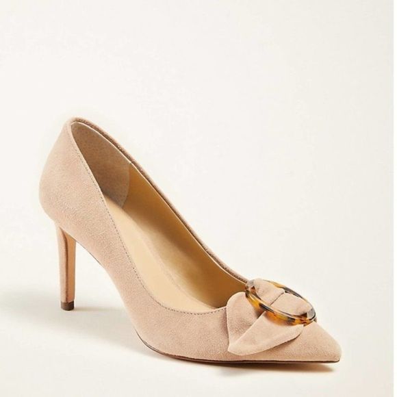 Ann Taylor Shoes - ANN TAYLOR Gracie Tort Buckle Pump Tan 7M
